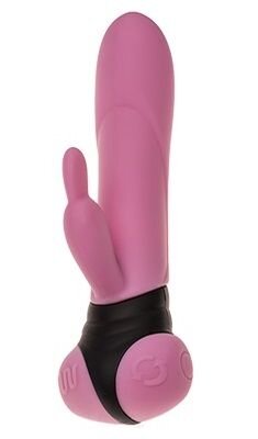 Вибромассажер с клиторальным стимулятором Mini Bonnie - 18,7 см.