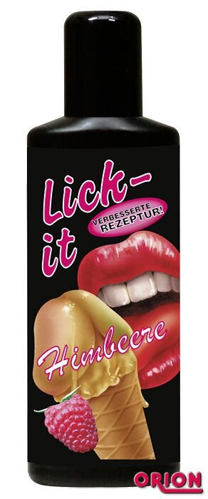 Съедобная смазка Lick It со вкусом малины - 100 мл.