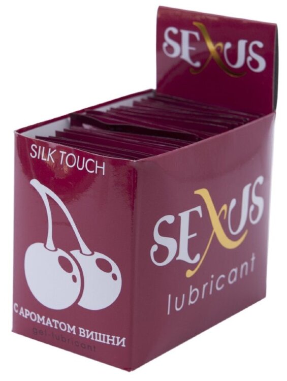 Набор из 50 пробников увлажняющей гель-смазки с ароматом вишни Silk Touch Cherry по 6 мл. каждый