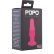 Розовая анальная втулка с закруглённой головкой POPO Pleasure - 12,4 см.