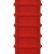Красный силиконовый анальный стимулятор с рёбрышками MENZSTUFF RIBBED TORPEDO - 15 см.