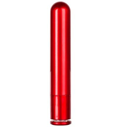 Красный гладкий вибратор METALLIX PETIT CORONA SMOOTH VIBRATOR - 11,5 см.