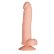 Телесный фаллоимитатор с мошонкой PURRFECT SILICONE DELUXE DONG 8INCH - 20 см.