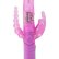 Розовый вибратор RABBIT DUAL PLEASURE с клиторальным и анальным стимуляторами - 22 см.