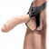 Большой полый страпон телесного цвета Extreme Hollow Strap-On - 25,5 см.