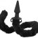 Анальная пробка с длинным кошачьим хвостиком Faux Cat Tail Butt Plug - 10 см.