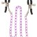 Зажимы для сосков Nipple Chain Metal на фиолетовой цепочке